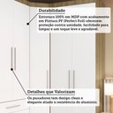 Ver imagem 5 de Guarda Roupas Modulado de Canto Diagonal 3 Peças com 5 Portas e 4 Gavetas Paris Luciane Móveis