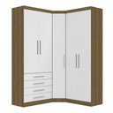 Ver imagem 3 de Guarda Roupas Modulado de Canto Diagonal 3 Peças com 5 Portas e 4 Gavetas Paris Luciane Móveis