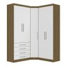 Guarda Roupas Modulado de Canto Diagonal 3 Peças com 5 Portas e 4 Gavetas Paris Luciane Móveis - 3