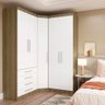 Guarda Roupas Modulado de Canto Diagonal 3 Peças com 5 Portas e 4 Gavetas Paris Luciane Móveis - 2