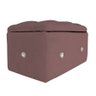 Mini Baú Porta Jóia Suede Botão Cristal Madri Rosê Dimazza Móveis Dimaza Móveis Mini Baú Madri - 4