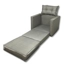 Ver imagem 2 de Poltrona Cama de Solteiro, Veludo Linho Cinza - CAM006