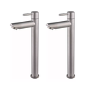 Ver imagem 3 de Kit 2 Torneira Lavatorio Banheiro 1/4 de Volta Aço Escovado