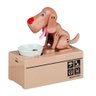Cofrinho Eltronico Infantil Cachorro que Come Moeda Marrom - 4