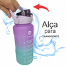 Garrafa de Águá Squeeze Esportiva Motivacional Colorida Canudo Adesivos Stickers 2 Litros Lilás (rox - 9