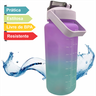 Garrafa de Águá Squeeze Esportiva Motivacional Colorida Canudo Adesivos Stickers 2 Litros Lilás (rox - 3