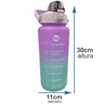 Garrafa de Águá Squeeze Esportiva Motivacional Colorida Canudo Adesivos Stickers 2 Litros Lilás (rox - 4