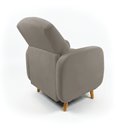 Ver imagem 2 de Poltrona Amamentação Madeira Jhessy Suede D03 - D'rossi