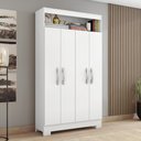 Ver imagem 2 de Armário Multiuso 4 Portas e Nicho Nt4040 Branco/rosa Notável Móveis
