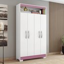 Ver imagem 3 de Armário Multiuso 4 Portas e Nicho Nt4040 Branco/rosa Notável Móveis