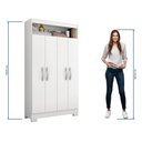 Ver imagem 5 de Armário Multiuso 4 Portas e Nicho Nt4040 Branco/rosa Notável Móveis
