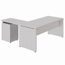 Ver imagem 5 de Mesa para Escritório em L com Gaveteiro F5 Moderno 3 Gavetas 170cm Cinza F5 Office