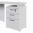 Ver mais imagens de Mesa para Escritório em L com Gaveteiro F5 Moderno 3 Gavetas 170cm Cinza F5 Office