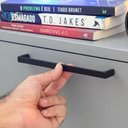 Ver imagem 4 de Puxador Oeiras Preto Fosco 13,5cm para Armários Gavetas Zamac Torralba