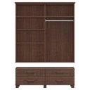 Ver imagem 5 de Guarda Roupa 4p 4g Espelho Madeira Maciça 168 Cm 2252 Cafe Milani Store