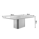 Ver imagem 2 de Conjunto: Mesa Sala Jantar Pietã¡ Curvo 180cm + 6 Cadeiras Dafne Madeira Naturale/off White -