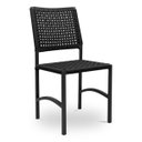 Ver imagem 2 de Conjunto Mesa Dubai em Alumínio Ripado 1,00m com 4 Cadeiras Corda Náutica Preto