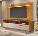 Ver imagem 1 de Rack com Painel Tv 70" Cristal Jcm Movelaria - Cinamomo/off