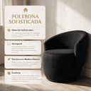 Ver imagem 4 de Poltrona Orgânica Decorativa Capri Linho Suave Design Redondo Luxo Leitura Sala Quarto Recepção Hall