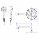 Ver imagem 3 de Chuveiro Redondo de Parede com Desviador Flex Cormado - Deca Deca Metais
