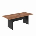 Ver imagem 2 de Mesa Reunião Retangular 200 cm X 90 cm Pés Painel para 8 Pessoas com 1 Caixa de Tomadas F5 Office