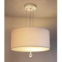 Ver imagem 2 de Lustre Pendente Com Cristal Cúpula Crú 30x15 2E27