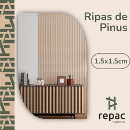 40 Ripas P/ Artesanato Repac Madeiras Pinus 40x1,5x1,5cm - 2