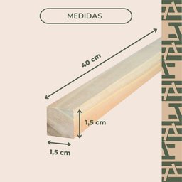 40 Ripas P/ Artesanato Repac Madeiras Pinus 40x1,5x1,5cm - 4