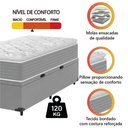 Ver imagem 6 de Cama Box Baú Solteiro Molas Ensacadas Pillow Top 88x188x66cm Martino Cinza Umaflex