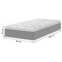 Ver imagem 5 de Cama Box Baú Solteiro Molas Ensacadas Pillow Top 88x188x66cm Martino Cinza Umaflex