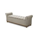 Ver imagem 2 de Baú Recamier Cama Box Quarto Madeira Estofado Grécia Casal:bege