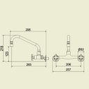Ver imagem 5 de Misturador de Cozinha Parede Nya 1/4 de Volta 25885 Meber - Cromado