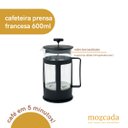 Ver imagem 3 de Cafeteira Prensa Francesa 600ml Vidro Borossilicato Preta - Mozcada