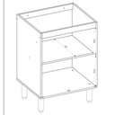 Ver imagem 2 de Balcão 60 Cm com Tampo 02 Portas Nicioli