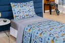 Ver imagem 2 de Conjunto de Lencol Solteiro Mundo Kids 200 Fios Dupla Face:game
