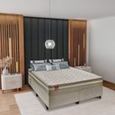 Ver imagem 2 de Cama Box com Colchão King Molas Max Force Pérola Bege 193x203 Fortezza Colchões