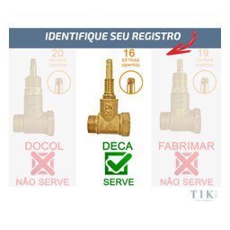 Kit 06 Acabamento De Registro C50 Cromado Padrão Deca - 2 Kit 06 Acabamento De Registro C50 Cromado Padrão Deca - 2