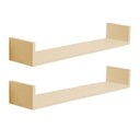 Ver imagem 2 de Kit 2 Prateleiras U 80 X 10cm Bege Claro Suporte Invisível