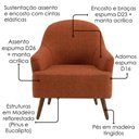 Ver imagem 5 de Poltrona Decorativa Naomi Pes Madeira Linho Color Trend Tca 303 Moll