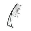 Ver imagem 1 de Toldo Policarbonato 1,80 X 0,50m Cinza e Translucido com Kit