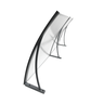 Toldo Policarbonato 1,80 X 0,50m Cinza e Translucido com Kit - 1
