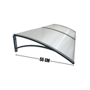 Ver imagem 5 de Toldo Policarbonato 1,80 X 0,50m Cinza e Translucido com Kit