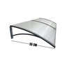 Toldo Policarbonato 1,80 X 0,50m Cinza e Translucido com Kit - 5