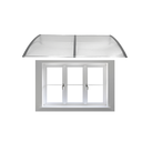 Ver imagem 3 de Toldo Policarbonato 1,80 X 0,50m Cinza e Translucido com Kit