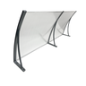 Toldo Policarbonato 1,80 X 0,50m Cinza e Translucido com Kit - 2