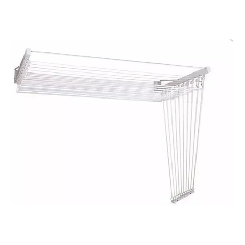 Varal de Parede Individual 10 Varetas Branco - 120cm