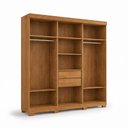 Ver imagem 3 de Guarda-Roupa Casal 6 Portas 2 Gavetas com Pés Majestic 181cm MDP - Nature / Offwhite