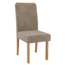 Ver imagem 3 de Kit 2 Cadeiras Elegance Nuova com Espaldar – Tecido Veludo Suede Bordado Estrutura 100% Mdf Mel/