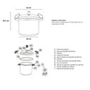 Ver imagem 5 de Panela Pressão Fechamento Externo Profissional 20l Nacional