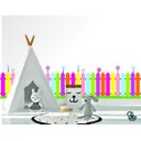 Ver imagem 1 de Adesivo Decorativo Infantil Cerca Colorida Jardim Encantado